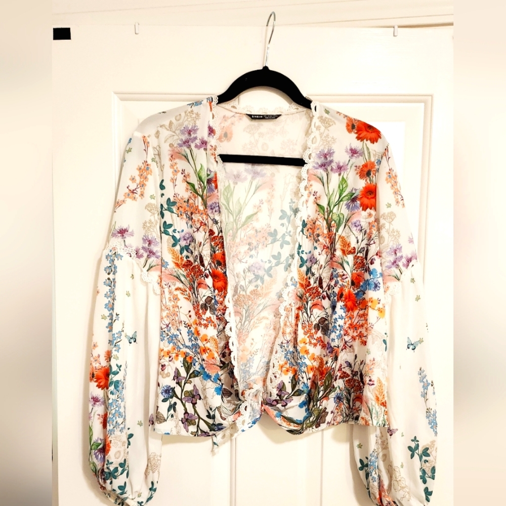 SHEIN floral summer cardigan